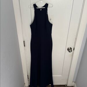 Lulu's Midnight Blue Lace Maxi Dress